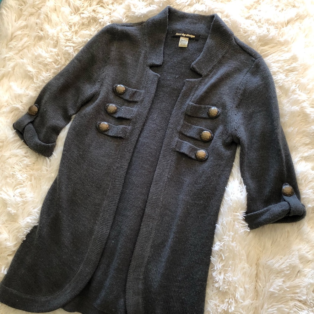 Military Cardigan Sweater